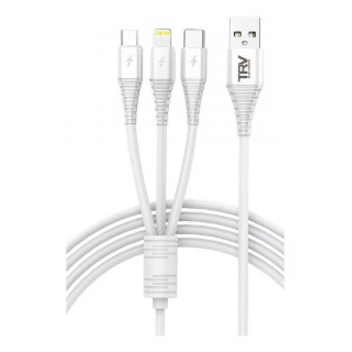 CABLE TRV 3en1 USB A LIGHTNING,MICRO,C. 1MT NE-CAB104