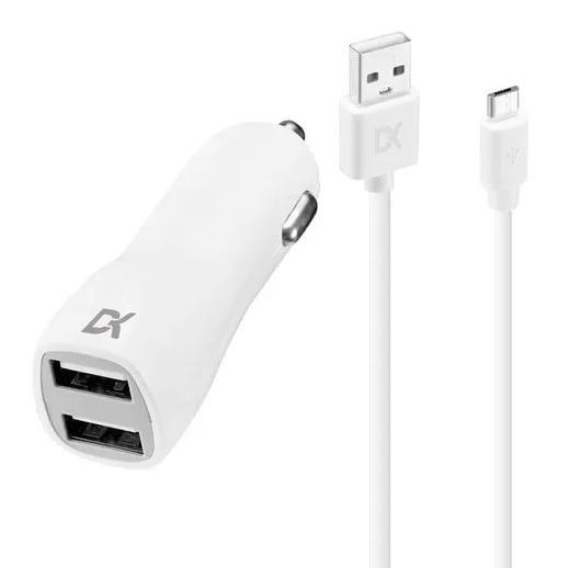 CARGADOR AUTO DEKKIN + CABLE MICRO USB KI-054